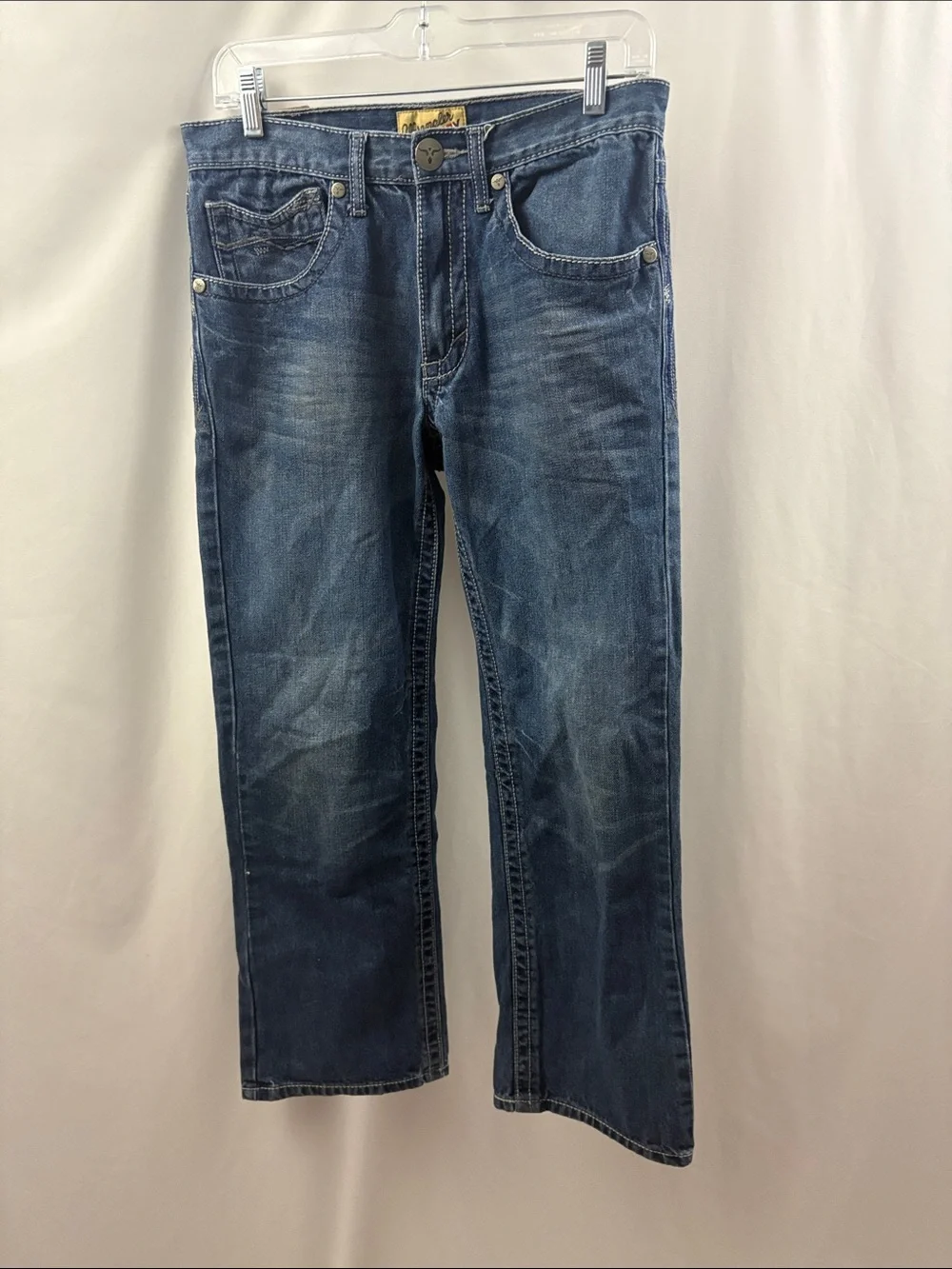 Men's Wrangler 20X Blue Jeans Denim Style 42 30x28 Vintage Boot